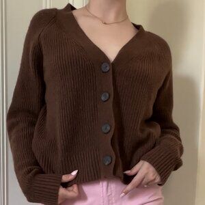 V-Neck Shaker-Stitch Cardigan Sweater | Old Navy | Size M